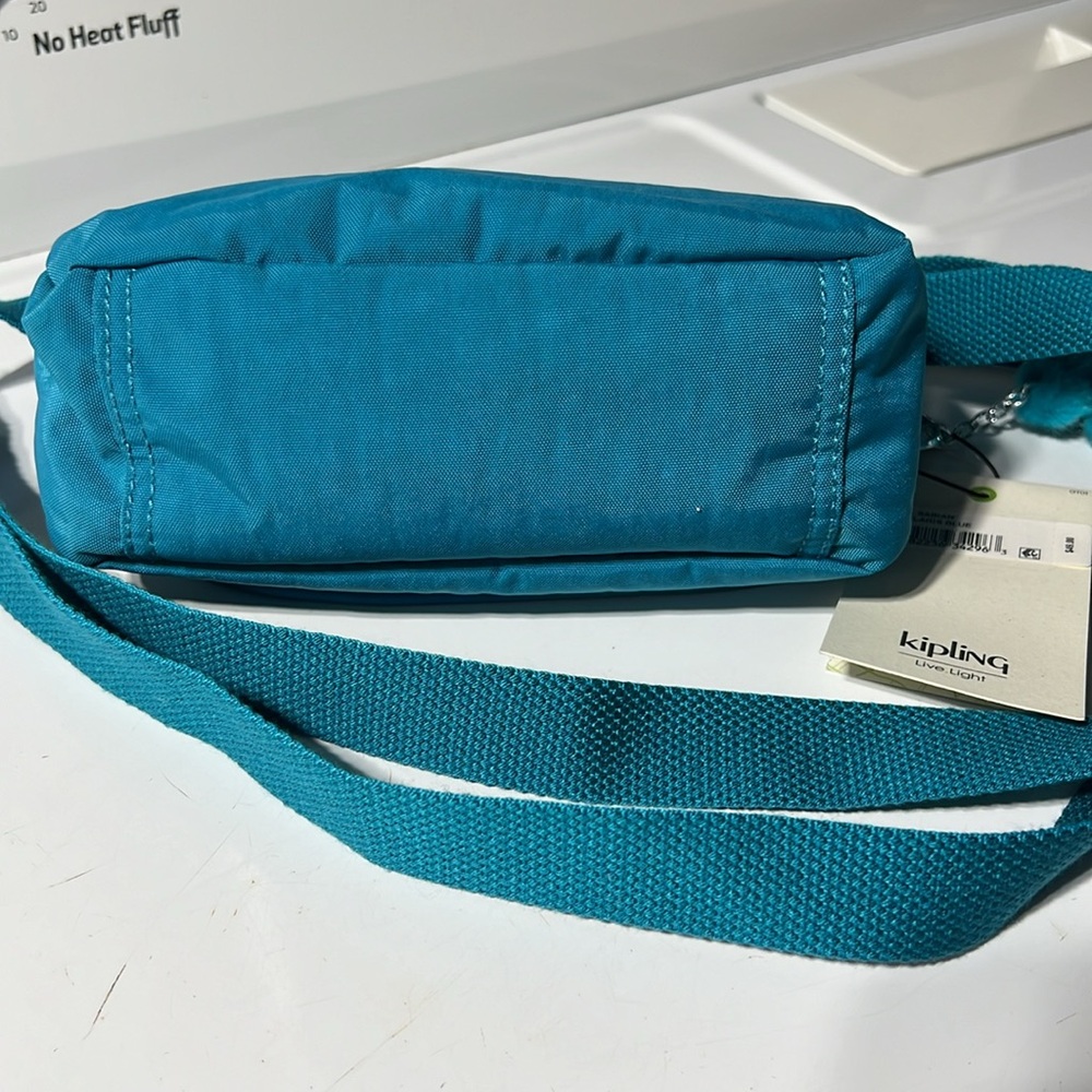 Kipling Teal Crossbody Bag with Monkey Charm - Picture 5 of 10
